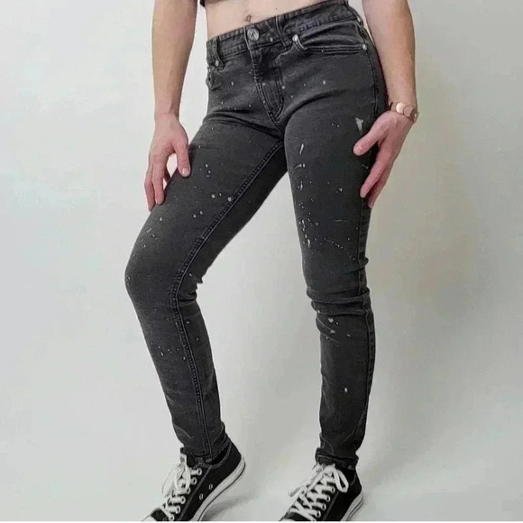 Pacsun High Rise Skinniest Black Distressed Jeans - Picture 1 of 12